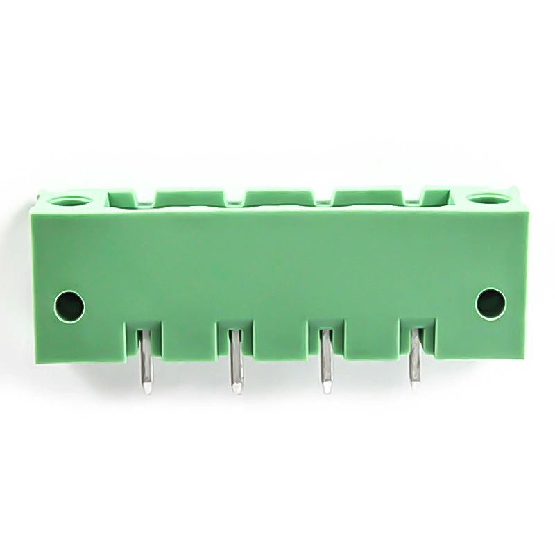 Straight Flange Panel Mount with Solder Lugs with Hole for Wire Connector