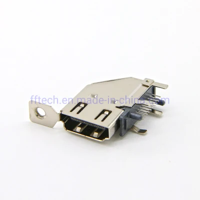 Heißer Verkauf Horizontal DIP Through Hole Type HDMI HDMI 2.0 Buchsenstecker mit Flansch